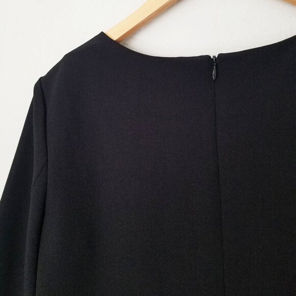 MM Lafleur The Etsuko Dress 12 Black Sheath Office Classic Designer No Belt $265 - Picture 12 of 16